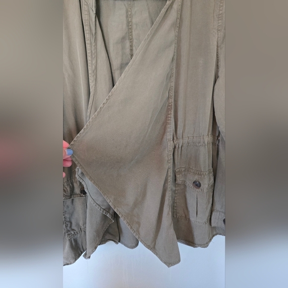 Knox Rose | Olive Green Flyaway Jacket Size Large - Picture 7 of 10